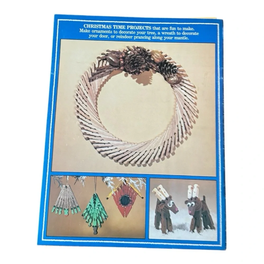 Vintage Clothespin Crafting for Kids Shirley Burgess 17 Projects Craft Book